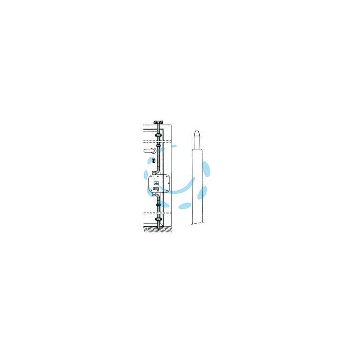 ASTA TELESCOPICA CURVA PER SERRATURA TRIPLICE 91-01 - ø mm.18 (91-01)