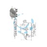 SERRATURA TRIPLICE APPLICARE SCROCCO CIL. EUROP. BLINDATE 2155PEN N/FL - mm.60 DX (2155PEN-01N/FL)