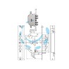 SERRATURA TRIPLICE INFILARE SCROCCO CIL. EUROPEO BLINDATE 2151PEN - mm.60 DX (2151PEN-01)