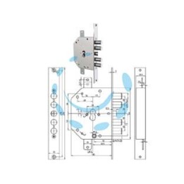 SERRATURA TRIPLICE INFILARE SCROCCO CIL. EUROPEO BLINDATE 2151PEN - mm.60 SX (2151PEN-11)