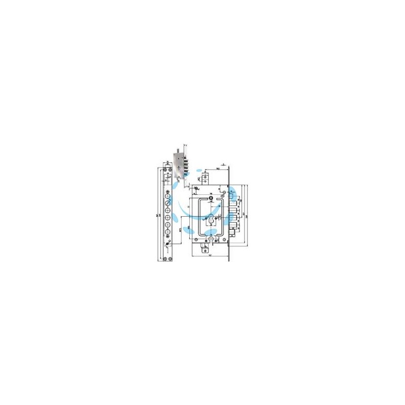 SERRATURA TRIPL. INFIL. SCR.CIL. EU.+ CIL. EU. BLIND.REV. 2951 PENDOP - mm.68 (2951PENDOP-01)