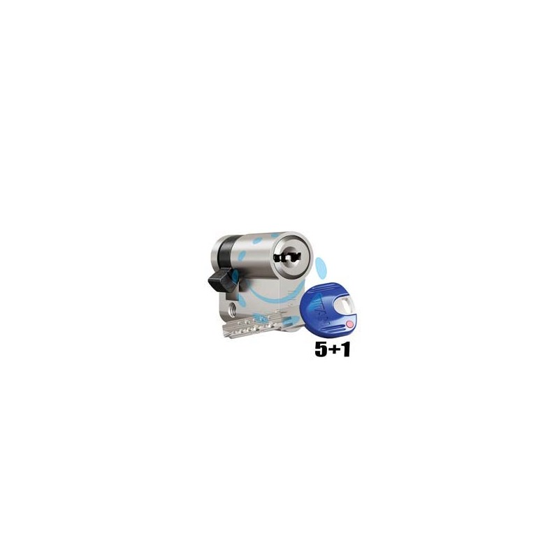 MEZZO CILINDRO EUROPEO SAGOMATO TITAN K66 - mm.40 (30x10) (K66-3010-5CH+1C/BC)