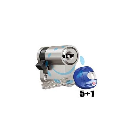 MEZZO CILINDRO EUROPEO SAGOMATO TITAN K66 - mm.40 (30x10) (K66-3010-5CH+1C/BC)