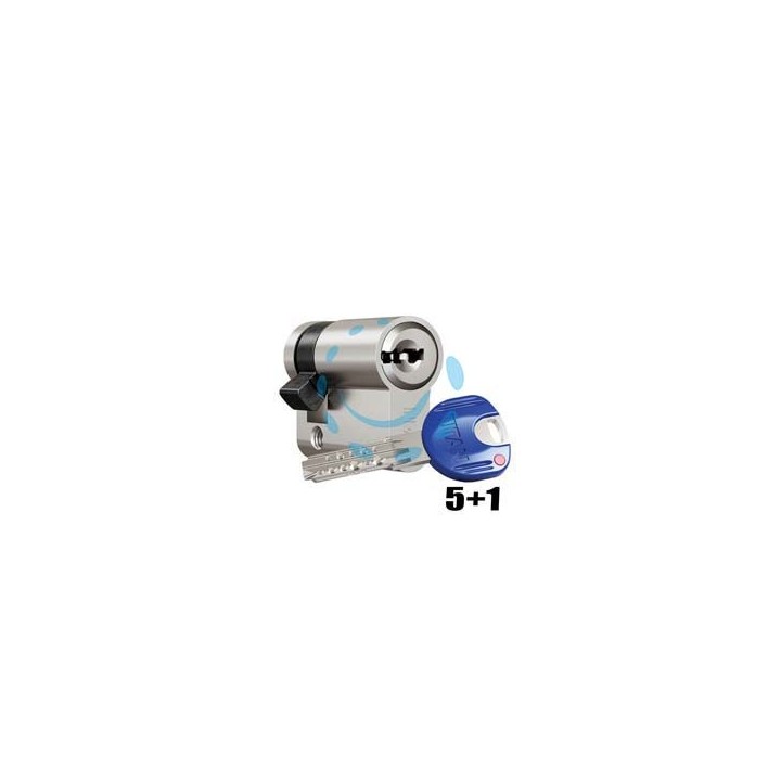 MEZZO CILINDRO EUROPEO SAGOMATO TITAN K66 - mm.40 (30x10) (K66-3010-5CH+1C/BC)