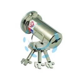 CILINDRO A POMPA CROMATO CON TRE CHIAVI 20CR - ø mm.27X60 (20CR60/3) 