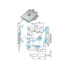 SERRATURA TRIPL.APPLICARE CILINDRO EU CON SCROCCO BLIND. HEAVY MM.73 - mm.73 SX (SER NE42 7 S)