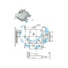 SERRATURA TRIPLICE APPLICARE CON SCROCCO DOPPIA MAPPA BLINDATE STRONG - mm.65 SX (SER 3222 2SB)