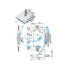 SERRATURA TRIPLICE APPLICARE SCROCCO DOPPIA MAPPA BLIND. HEAVY MM.73 - mm.73 SX (SER 7112 SE)