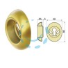 BOCCHETTA ANTISTRAPPO A5683GR OTTONATO LUCIDO mm.68x86x25h. - ø mm.50 (A5683GRI2)