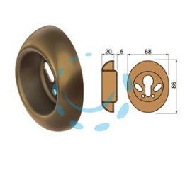 BOCCHETTA ANTISTRAPPO A5683GR BRONZATO mm.68x86x25h. - ø mm.50 (A5683GRFB)