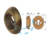 BOCCHETTA ANTISTRAPPO A5683GR BRONZATO mm.68x86x25h. - ø mm.50 (A5683GRFB)