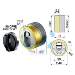 DEFENDER MAGNETICO MAG MONOLITO ANTIACIDO MR460 OTTONATO LUCIDO - ø mm.46x20h. (MR460-20D1)