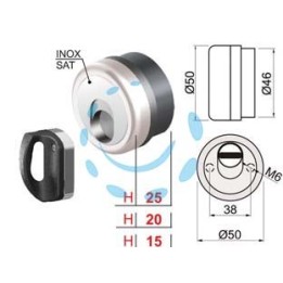 DEFENDER MAGNETICO MAG MONOLITO ANTIACIDO MR500 CROMO SATINATO - ø mm.50x25h. (MR500-25D1)