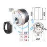 DEFENDER MAGNETICO MAG MONOLITO ANTIACIDO MR500 CROMO SATINATO - ø mm.50x25h. (MR500-25D1)