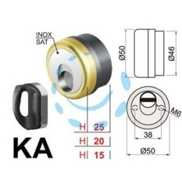 DEFENDER MAGNETICO MAG MONOLITO ANTIACIDO KA PZ.2 MR500 OTTON. LUCIDO - ø mm.50x20h. (MR500-20D1)