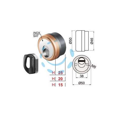 DEFENDER MAGNETICO MAG MONOLITO ANTIACIDO MR500 BRONZATO - ø mm.50x15h. (MR500-15D1)