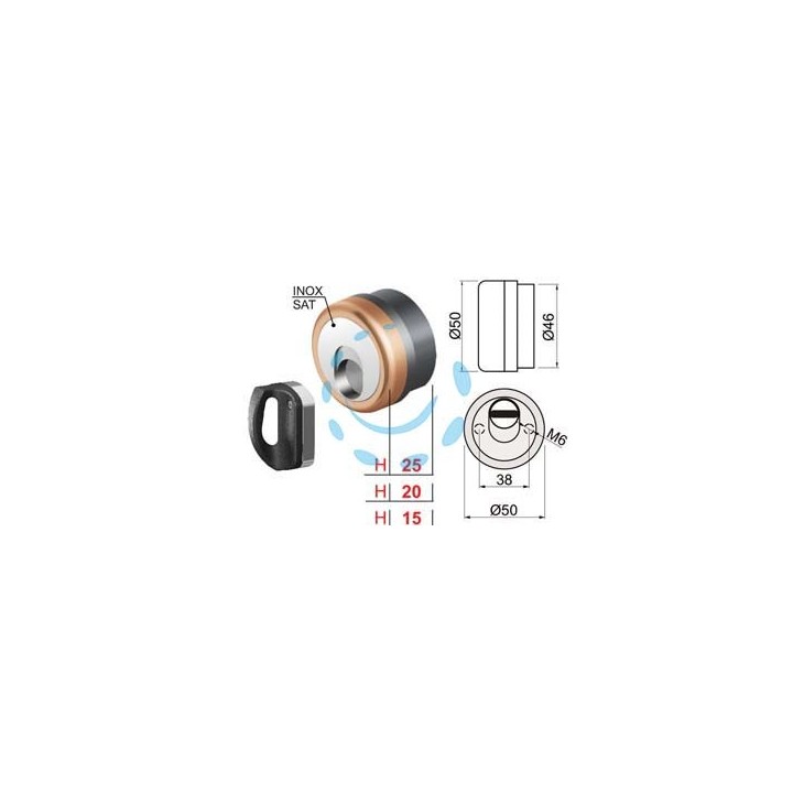 DEFENDER MAGNETICO MAG MONOLITO ANTIACIDO MR500 BRONZATO - ø mm.50x20h. (MR500-20D1)