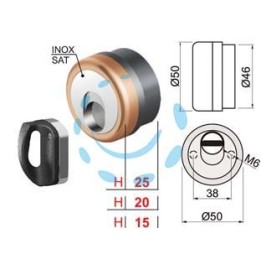 DEFENDER MAGNETICO MAG MONOLITO ANTIACIDO MR500 BRONZATO - ø mm.50x25h. (MR500-25D1)