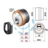 DEFENDER MAGNETICO MAG MONOLITO ANTIACIDO MR500 BRONZATO - ø mm.50x25h. (MR500-25D1)