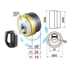 DEFENDER MAGNETICO MAG MONOLITO ANTIACIDO MR503 OTTONATO LUCIDO - ø mm.50x15h. (MR503-15D1)