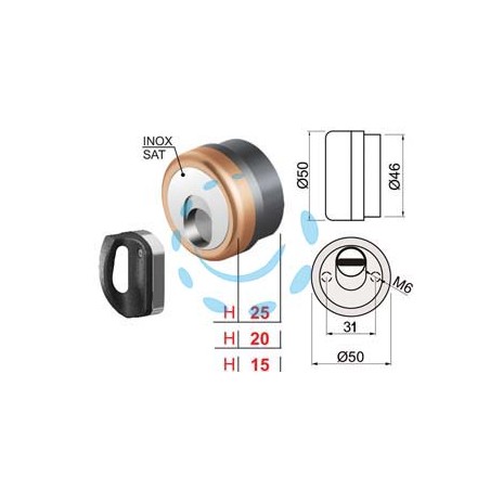 DEFENDER MAGNETICO MAG MONOLITO ANTIACIDO MR503 BRONZATO - ø mm.50x15h. (MR503-15D1)