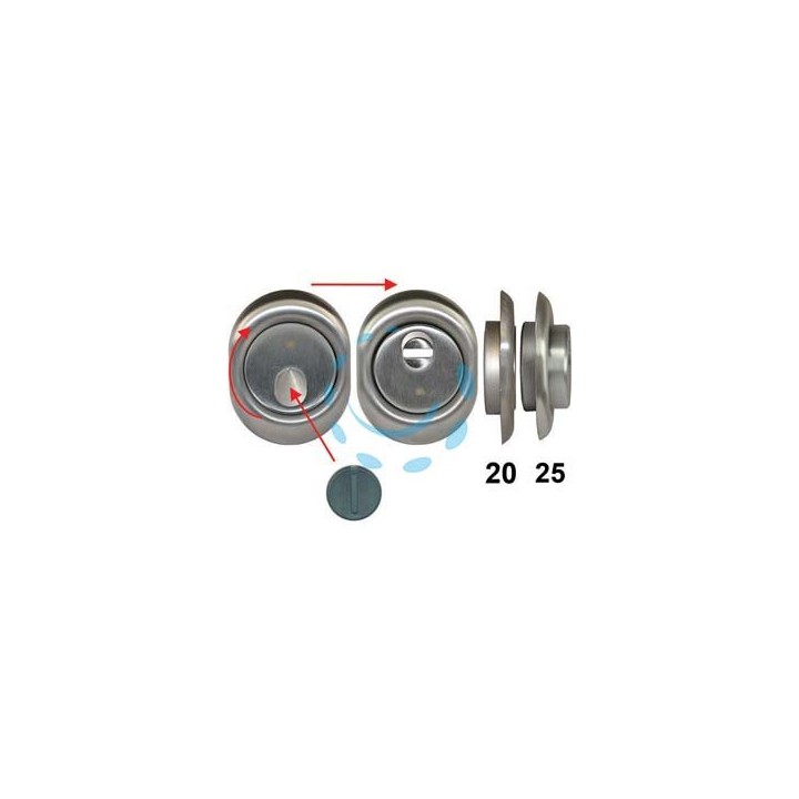 DEFENDER MAGNETICO MAG MONOLITO ANTIACIDO MRM29 CROMO SATINATO - mm.68x88x20h. (MRM29B-20D1)