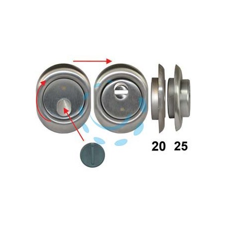DEFENDER MAGNETICO MAG MONOLITO ANTIACIDO MRM29 CROMO SATINATO - mm.68x88x25h. (MRM29-25D1)