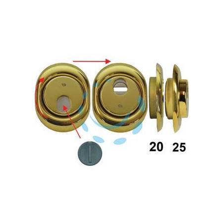 DEFENDER MAGNETICO MAG MONOLITO ANTIACIDO MRM29 OTTONATO LUCIDO - mm.68x88x20h. (MRM29B-20D1) 