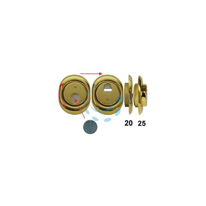 DEFENDER MAGNETICO MAG MONOLITO ANTIACIDO MRM29 OTTONATO LUCIDO - mm.68x88x20h. (MRM29B-20D1) 