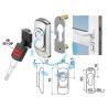 DEFENDER MAGNETICO PER CILINDRO SAGOMATO MGSG15 INOX SATINATO - mm.70x30x19h. acciaio inox satinato