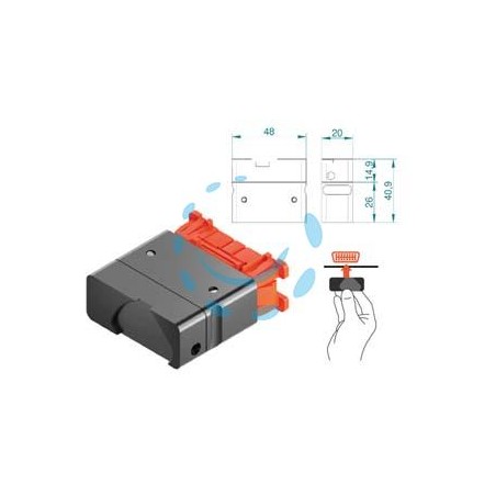 PROTEZIONE MAGNETICA OBD UNIVERSALE MG-OBD UNL - mm.48x20x40,9 