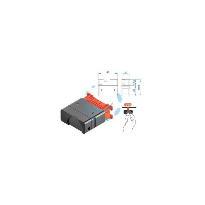PROTEZIONE MAGNETICA OBD UNIVERSALE MG-OBD UNL - mm.48x20x40,9 