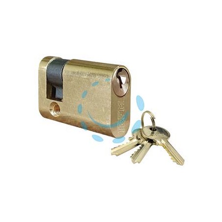 MEZZO CILINDRO INFILARE OVALE OTTONE LUCIDO 2401 - mm.40 centrato (30+10)