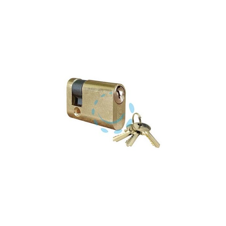 MEZZO CILINDRO INFILARE OVALE OTTONE LUCIDO 2401 - mm.40 centrato (30+10) KA1