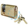 MEZZO CILINDRO INFILARE OVALE OTTONE LUCIDO 2401 - mm.40 centrato (30+10) KA1