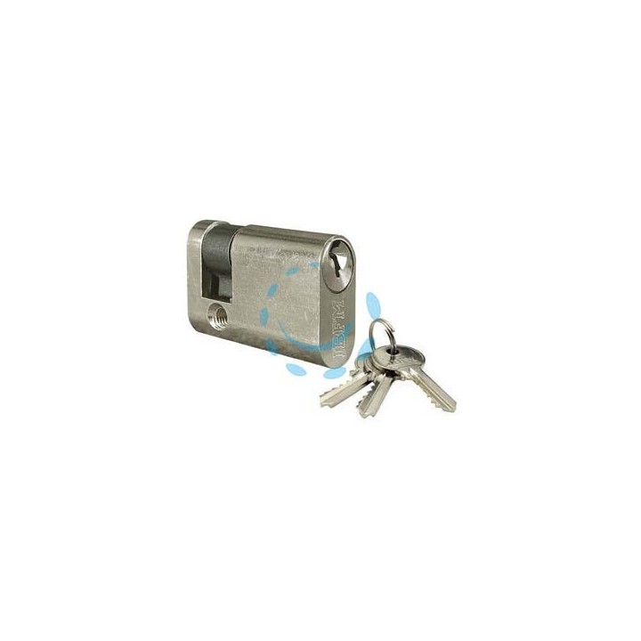 MEZZO CILINDRO INFILARE OVALE OTTONE CROMO SATINATO 2401 - mm.40 centrato (30+10)