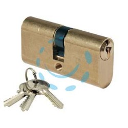 CILINDRO INFILARE OVALE OTTONE LUCIDO 2302 - mm.54 centrato (27+27) KA