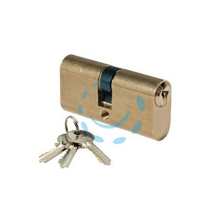 CILINDRO INFILARE OVALE OTTONE LUCIDO 2302 - mm.70 decentrato (30+40)