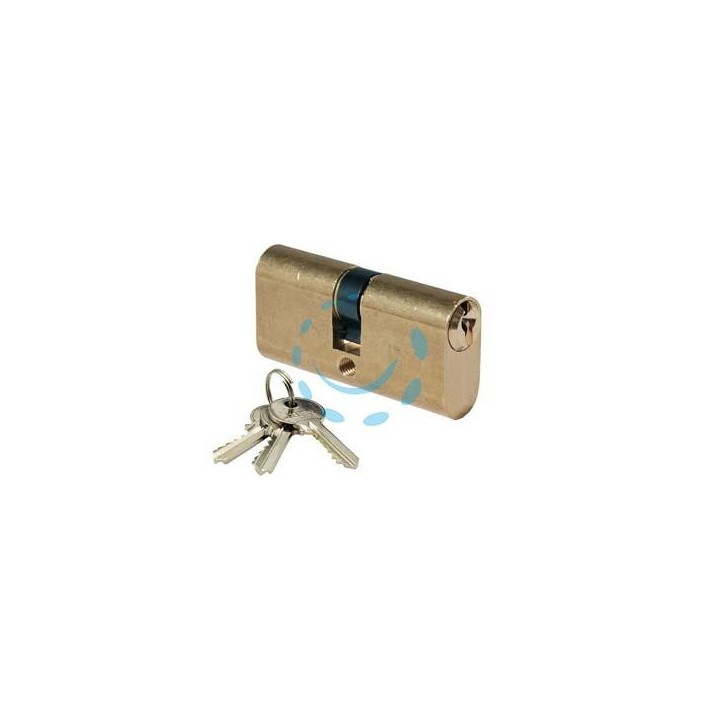 CILINDRO INFILARE OVALE OTTONE LUCIDO 2302 - mm.70 decentrato (30+40)