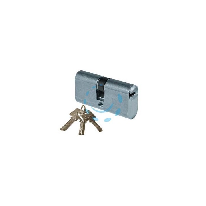 CILINDRO INFILARE OVALE OTTONE CROMO SATINATO 2402 - mm.54 centrato (27+27) - KA