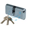 CILINDRO INFILARE OVALE OTTONE CROMO SATINATO 2402 - mm.54 centrato (27+27) - KA