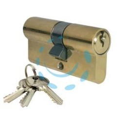 CILINDRO INFILARE SAGOMATO OTTONE LUCIDO 2300 - mm.54 centrato (27+27) KA