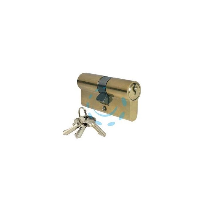 CILINDRO INFILARE SAGOMATO OTTONE LUCIDO 2300 - mm.54 centrato (27+27) KA