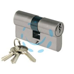 CILINDRO INFILARE SAGOMATO OTTONE CROMO SATINATO 2300 - mm.60 centrato (30+30)