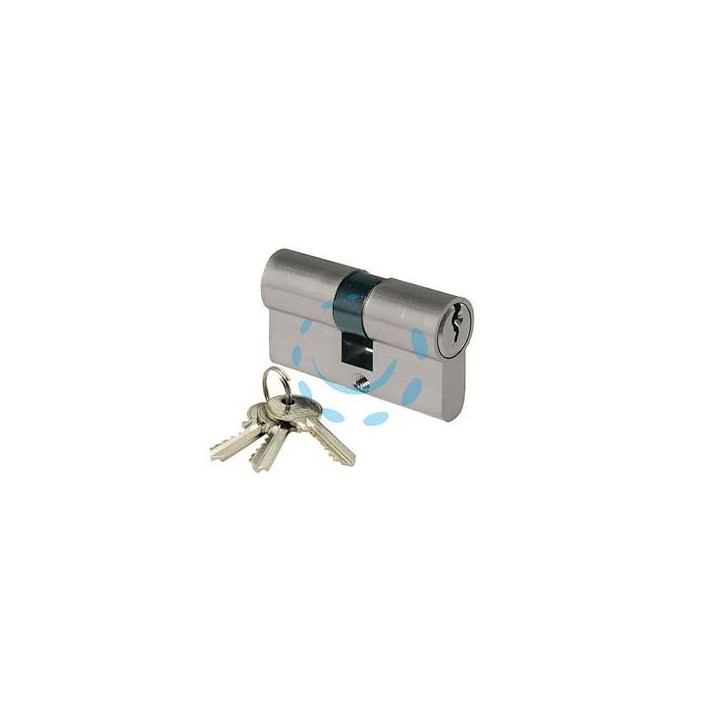 CILINDRO INFILARE SAGOMATO OTTONE CROMO SATINATO 2300 - mm.70 decentrato (30+40)