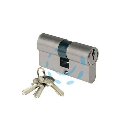 CILINDRO INFILARE SAGOMATO OTTONE CROMO SATINATO 2300 - mm.70 centrato (35+35)