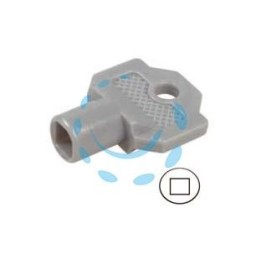 CHIAVE PLASTICA PER CILINDRO CON QUADRELLO PER QUADRI ELETTRICI 152A - foro mm.6x6