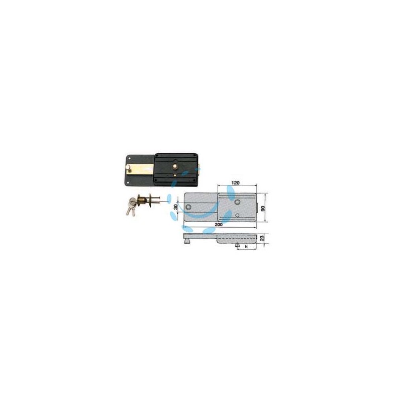 FERROGLIETTO APPLICARE CON CATENACCIO CILINDRO STACCATO 220CS - mm.50 (220/CS)