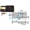 FERROGLIETTO APPLICARE CON CATENACCIO E SCROCCO CIL.STACCATO 230CS - mm.60 (230/CS)