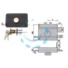 SERRATURE APPLICARE PER PORTE IN LEGNO POMOLO INTERNO CATEN.SCR. 270CS - mm.50 (270/CS)